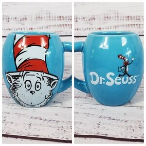 Collectable Dr. Seuss Cat In The Hat Blue Oval 18oz Coffee Tea Mug